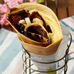 香蕉巧克力可麗餅