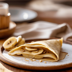 香蕉果仁可麗餅