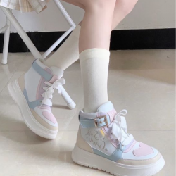 繽紛緞帶粉彩布鞋