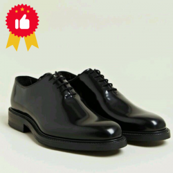 經典黑色光澤皮鞋