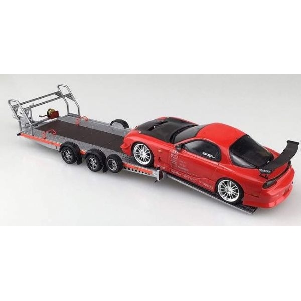 青島社 AOSHIMA 1/24 汽車模型 Brian James拖車A4運輸拖車 組裝模型