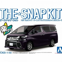 青島社 AOSHIMA 1/32 汽車模型 05632 豐田 Vellfire THE SNAPKIT 黑紫色 汽車模型