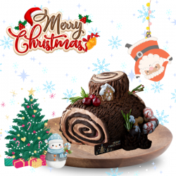 聖誕節限定-擬真樹幹蛋糕