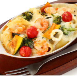 鮮蝦焗烤通心麵