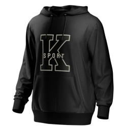 休閒排汗帽T 黑