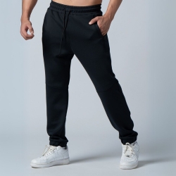 寬鬆剪接束口長褲