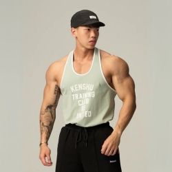  拼接肌肉挖背背心