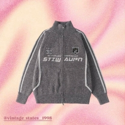 美式賽車風針織外套