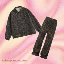 美式復古豹紋套裝