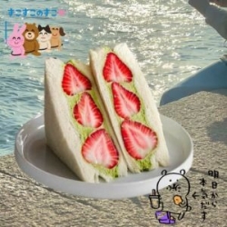 草莓抹茶三明治
