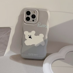 白色棉花糖狗狗手機殼