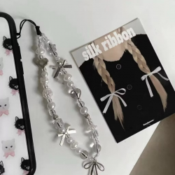 甜酷蝴蝶結手機鍊