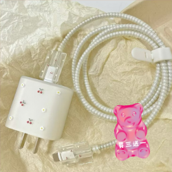 可愛櫻桃小花充電器保護套