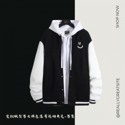 寬鬆版型男士拼色落肩運動外套-男裝