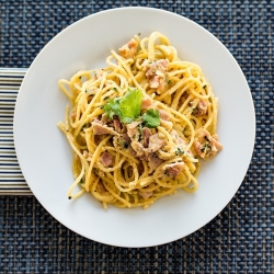 奶油起司培根義大利麵