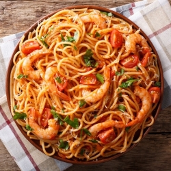 海鮮義大利麵(番茄)