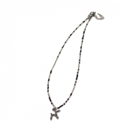 黑白串珠氣球狗項鍊