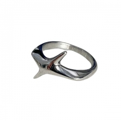 純金屬芒星戒指