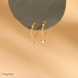 金飾小珍珠耳環