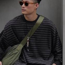 1980 24AW Knitted Fabric Striped Tee 刺繡條紋 ULT10