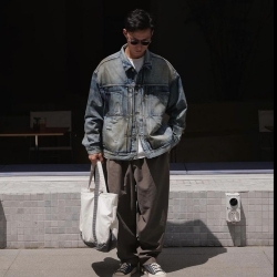 1980 23AW DISTRESSED DENIM JACKET 單寧外套