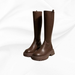 {台灣出貨} 高筒長靴-軟皮瘦瘦靴 女鞋