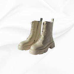 後拉鍊綁中筒筒馬丁靴