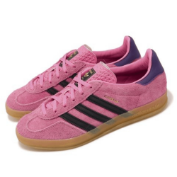 ❤️Y2K❤️ Adidas 休閒鞋 Gazelle Indoor 女鞋 粉 黑 麂皮 膠底 低筒 復古 愛迪達