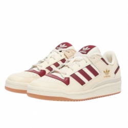 Adidas Forum Low CL 男女 休閒鞋 經典 復古 Originals 低筒 奶白 酒紅