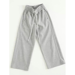 運動褲女秋季新款寬鬆闊腿褲