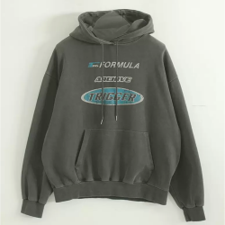 韓國水洗英文LOGO連帽T