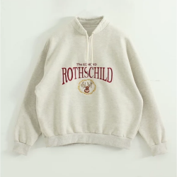 字母長袖休閒圓領大學T