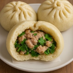 香菜豬肉包