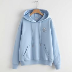 雲霧藍小熊連帽T