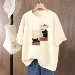 短袖上衣女卡通愛心