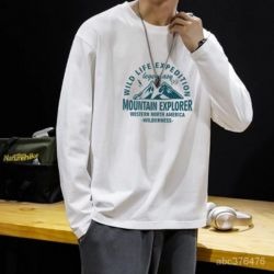 山系探險印花長袖上衣