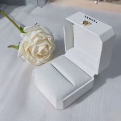 SENHA白色皮革飾品盒