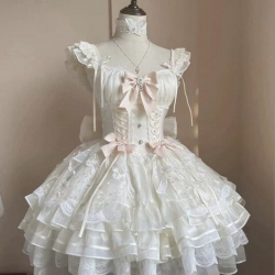 白色蝴蝶公主裙